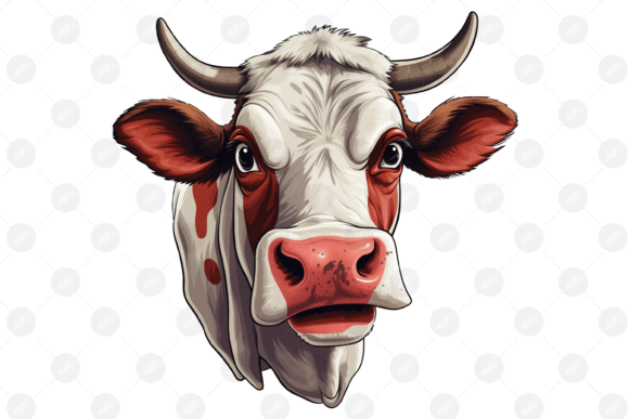 Angry Cow Embroidery Design