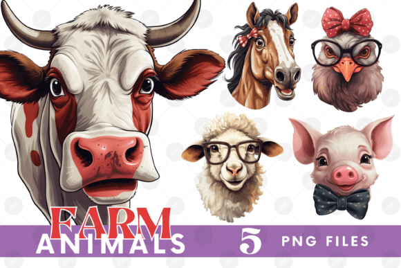 Fun Farm Graphics for Editorial Design