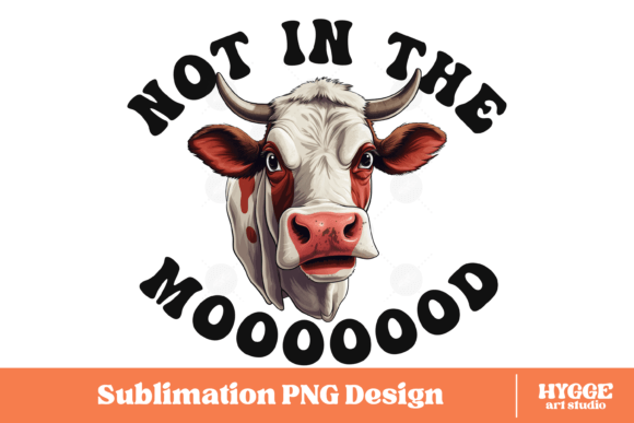 Funny Cow Sublimation PNG for Branding