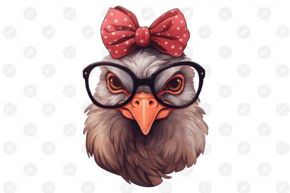 Funny Hen Sublimation PNG for Brand Graphics