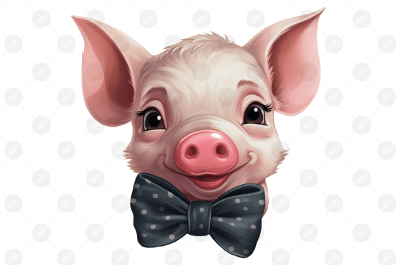 Funny Pig Sublimation PNG Graphics for Branding