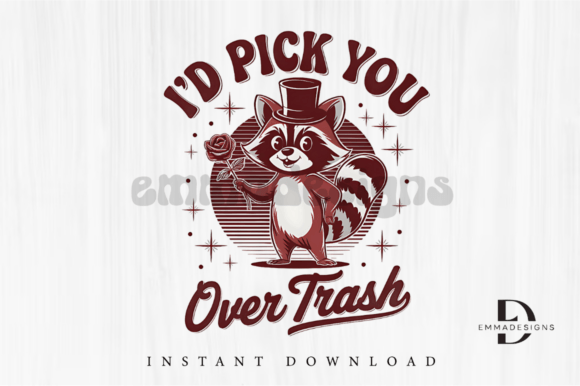 Funny Raccoon Valentines PNG for T-Shirt Designs and Graphics