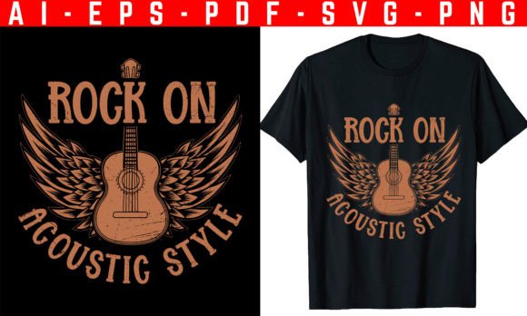 Rock on Guitar T-shirt Design: A Graphic Designer’s Take