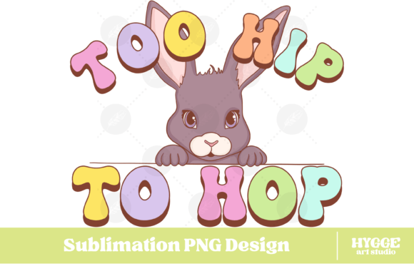 Too Hip to Hop PNG Easter Bunny for Branding and Marketing
