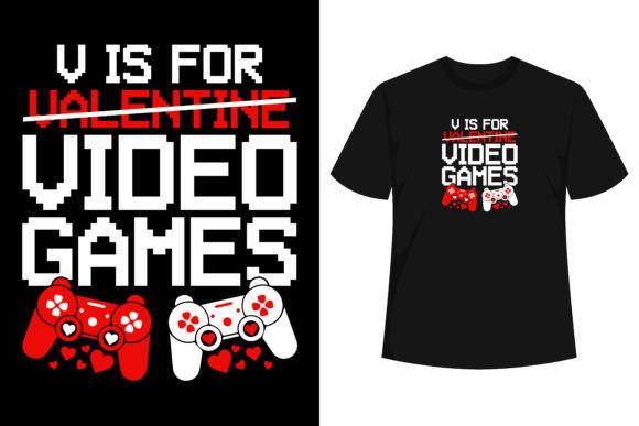 V is for Video Games Funny Valentines Graphics